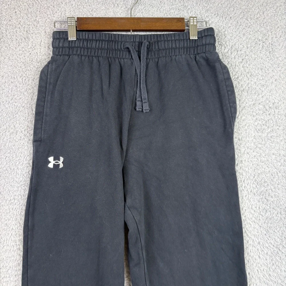 Under Armour Sweatpants Mens Small Black Fleece Joggers Training Gym Workout